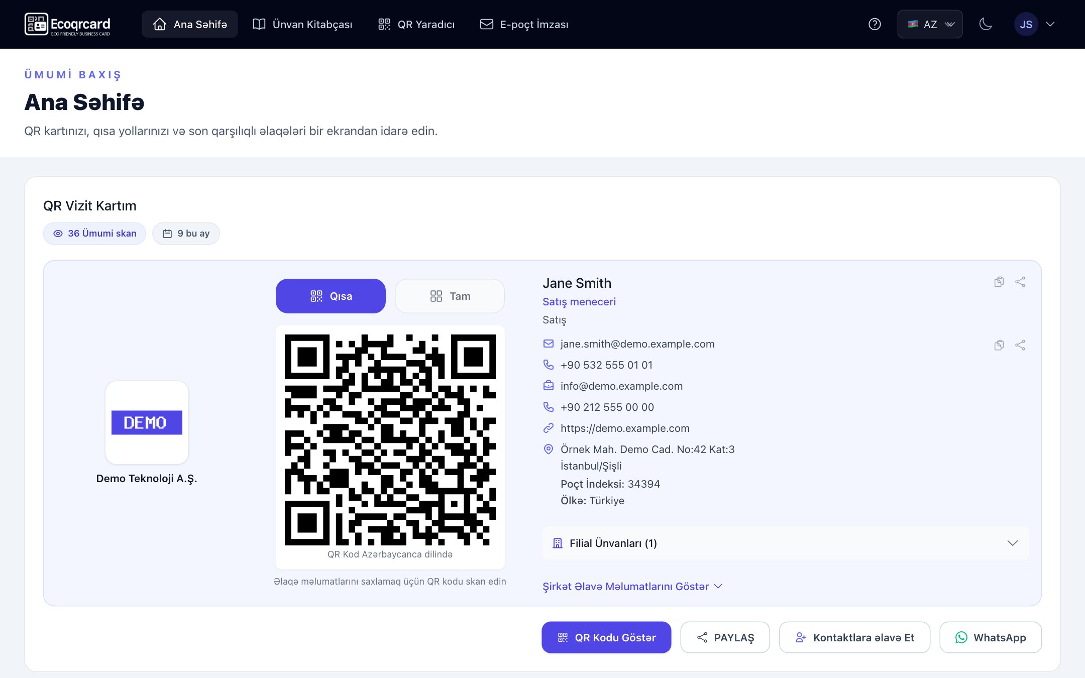 Rəqəmsal Vizit Kart Nədir? QR Vizit Kart Necə İşləyir?