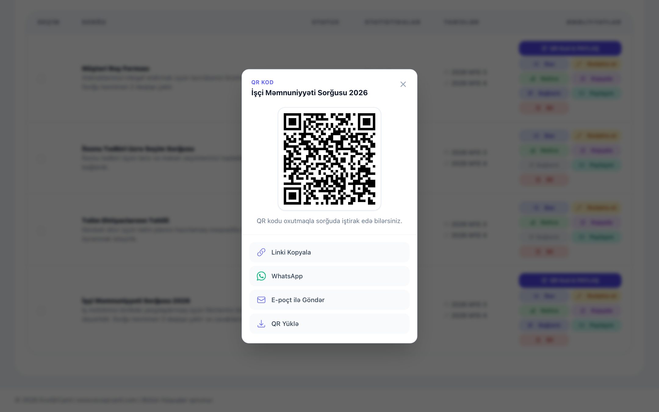 Şikayət, Təklif və Rəy Üçün QR Koddan İstifadə
