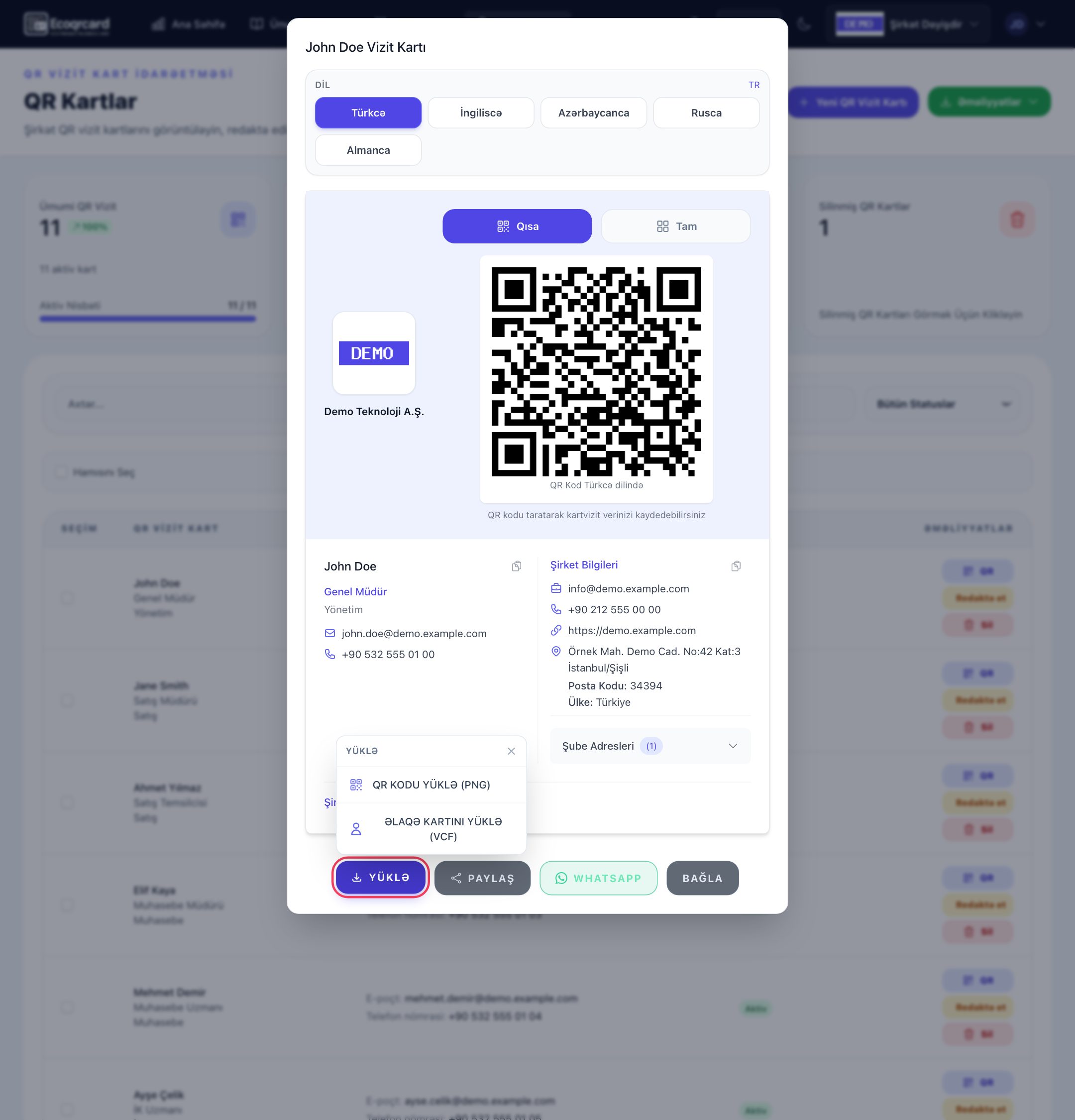 vCard QR Kod Nədir? Əlaqə Məlumatlarını Bir Skanla Paylaşın